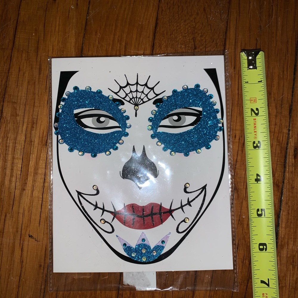 Halloween day of the dead face stickers costume women child men adult